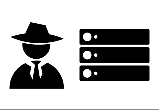 Icon of a StableNet agent beside a stack of servers